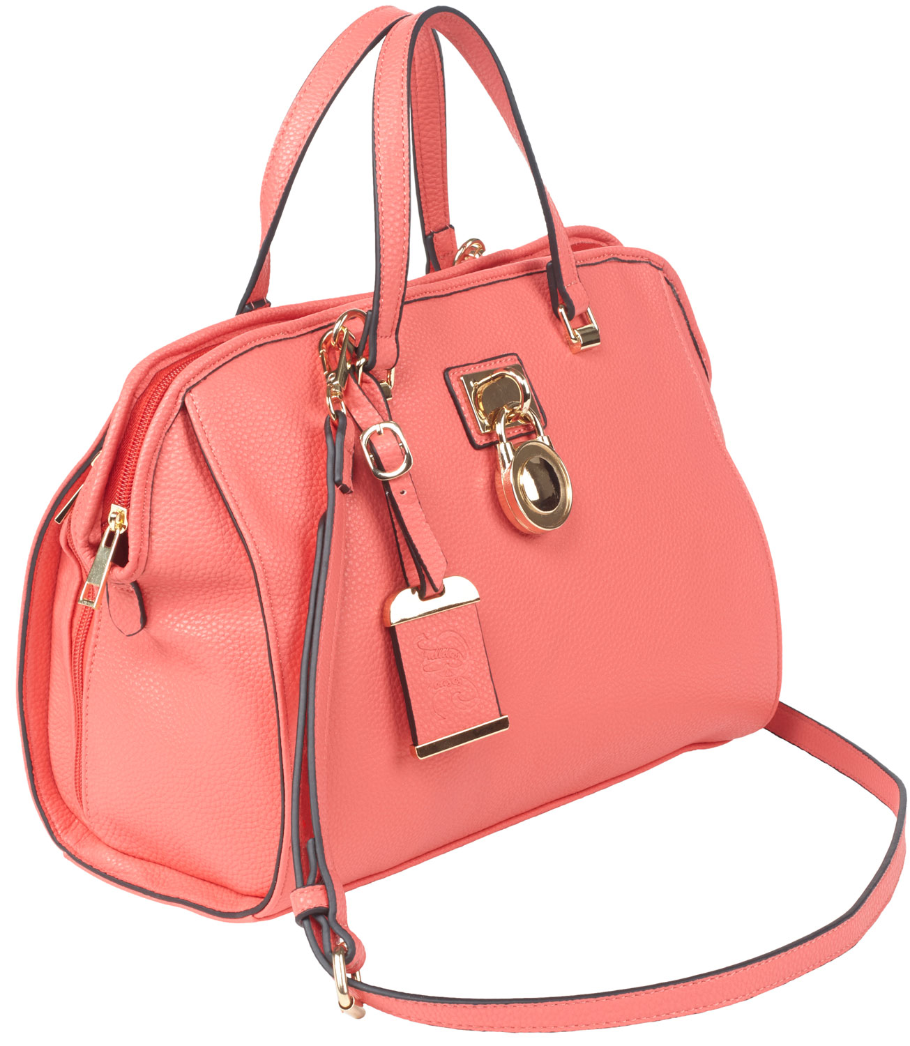 BULLDOG CONCEALED CARRY PURSE SATCHEL CORAL