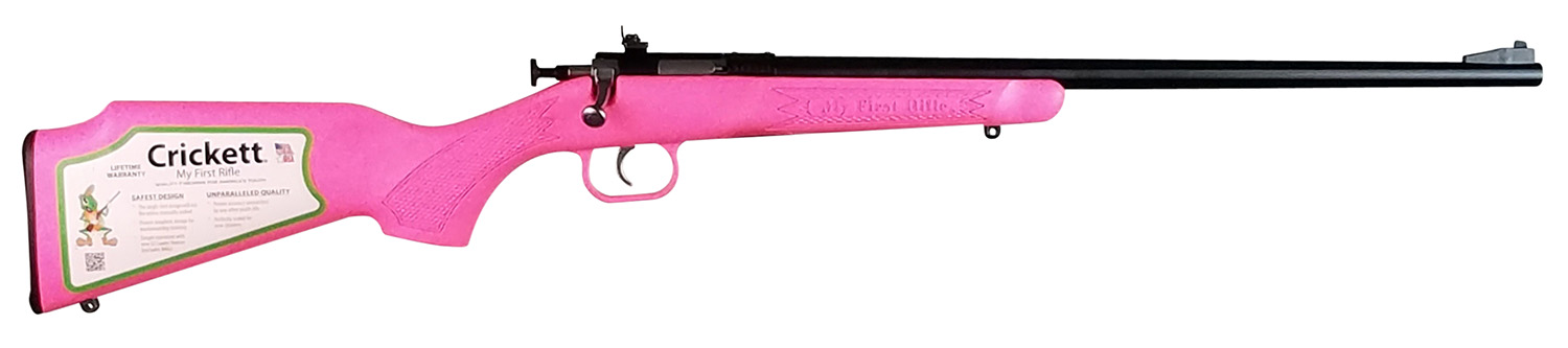 Keystone Crickett Synthetic Stock Rifle  <br>  22 LR Pink Synthetic 16.13 in. RH