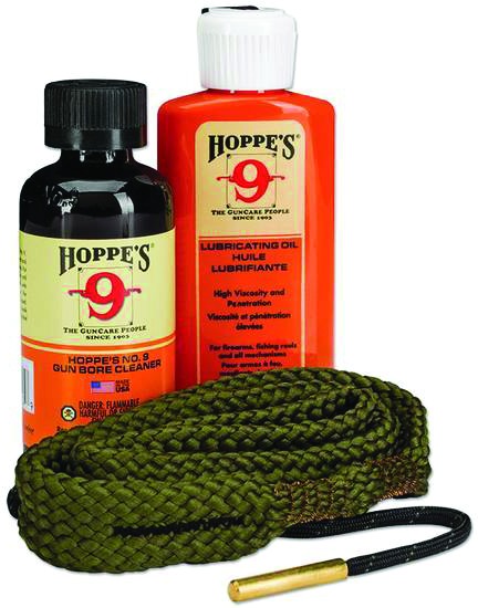 Hoppes 110030 1-2-3 Done Cleaning Kit Includes No.9 Bore Cleaner, BoreSnake & High-Viscosity Oil for 7.62mm / 30 Cal Rifles (Clam Package)