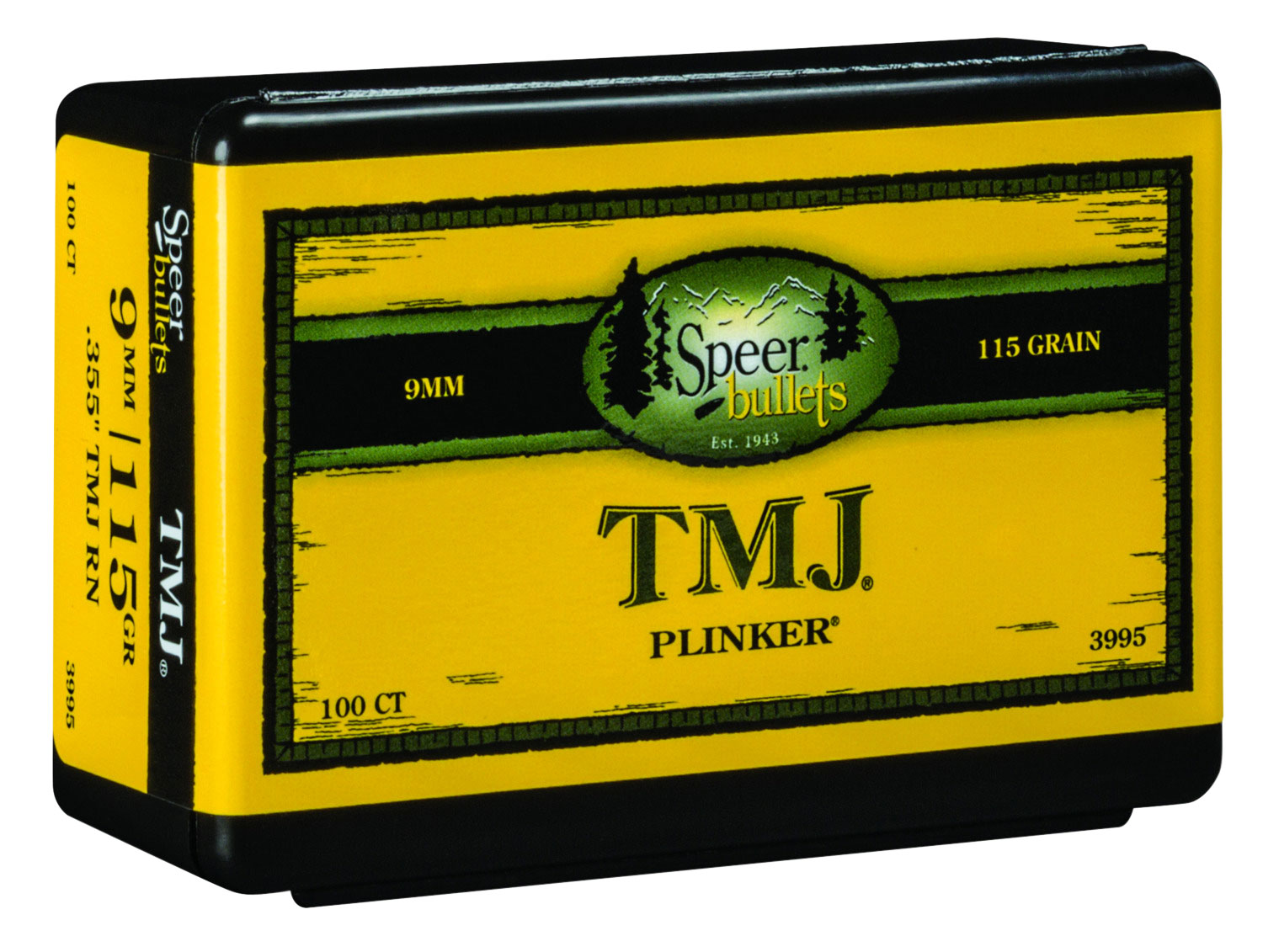Speer 3995 TMJ  9mm .355 115 gr Total Metal Jacket (TMJ) 100 Per Box
