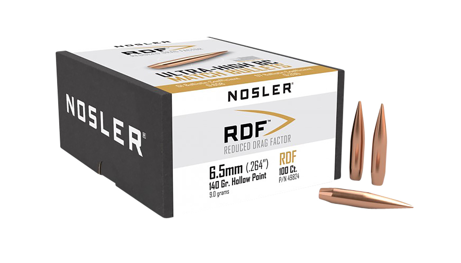NOSLER RDF 6.5MM 140 HPBT 100CT