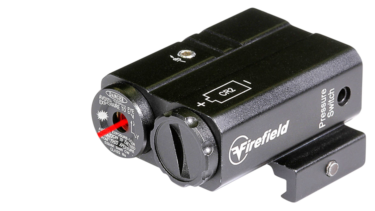 Firefield FF25006 Charge  5mW Red Laser 630-650nM Wavelength (20 yds Day/300 yds Night Range) Matte Black Finish for AR-Platform Includes Pressure Pad & Battery