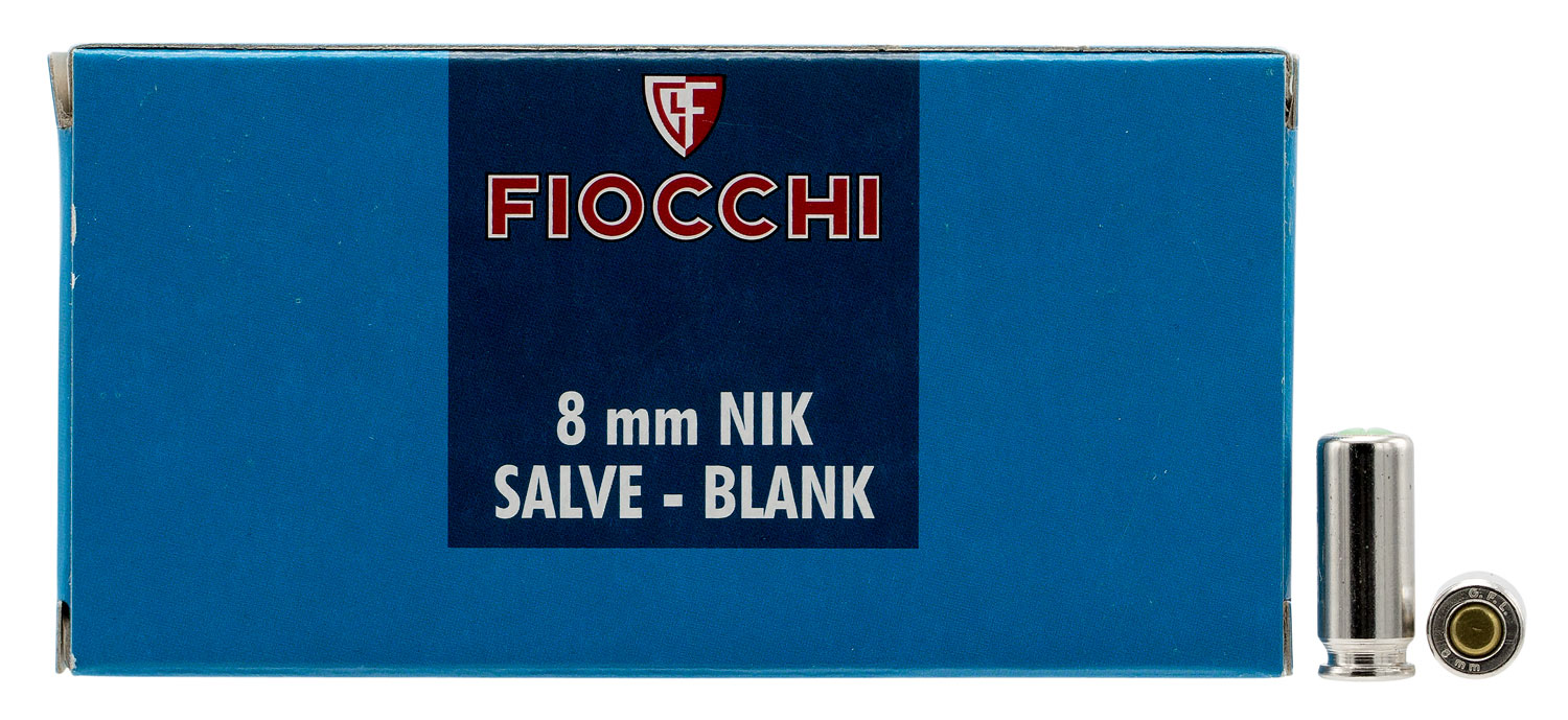 Fiocchi 8MMBLANK Pistol Blank 8mm 50 Per Box/ 20 Case