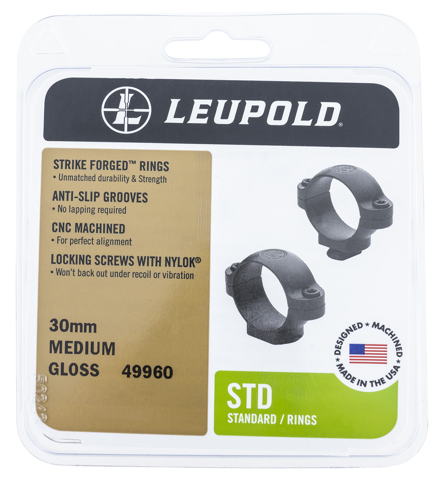 Leupold 51033 Standard Scope Ring Set For Rifle Super High 30mm Tube