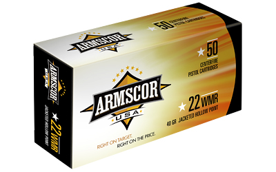 ARMSCOR 22 WMR 40GR JHP 50RD 40BX/CS
