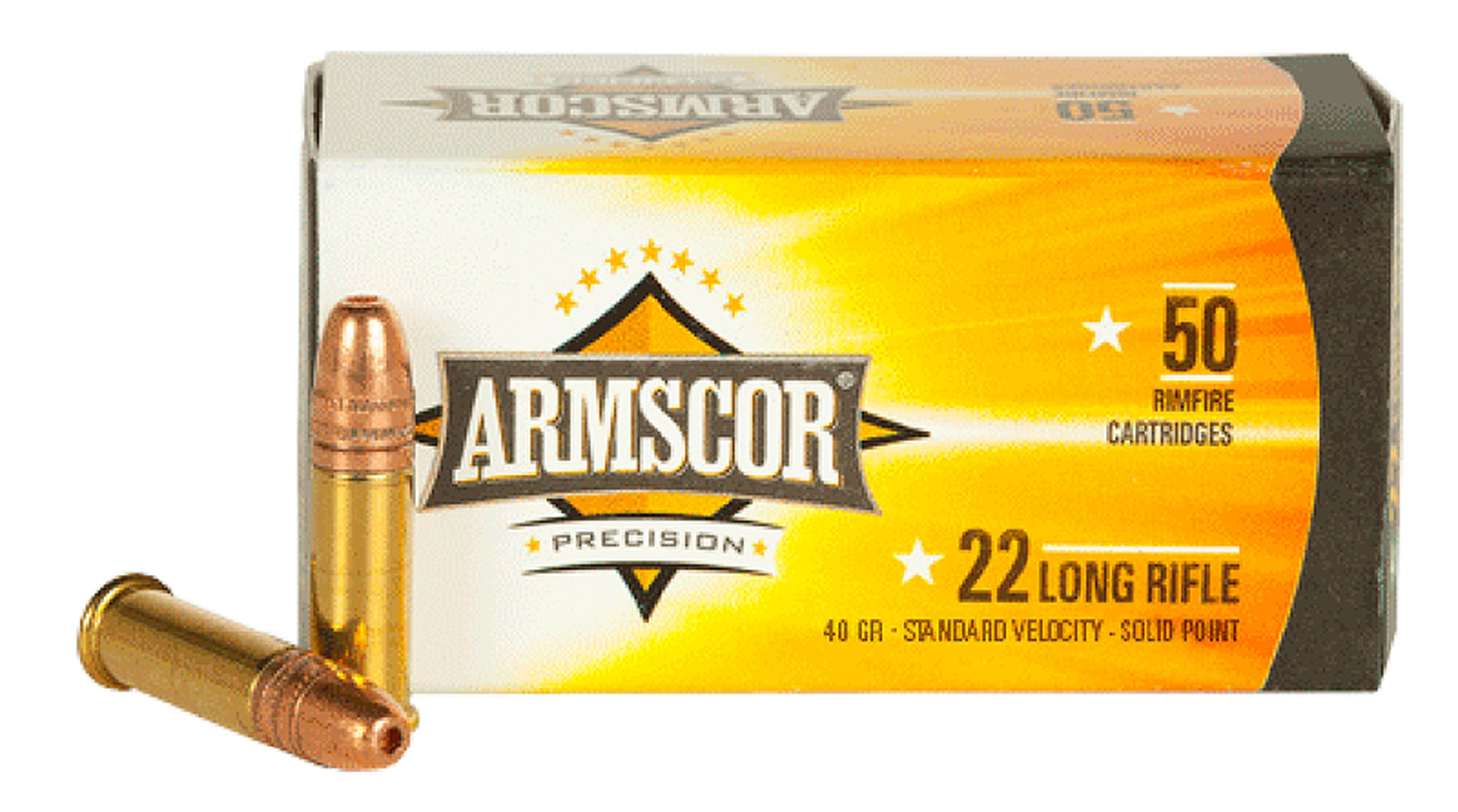 Armscor 50012PH Precision  22 LR 40 gr Standard Velocity Solid Point 50 Per Box/ 100 Cs