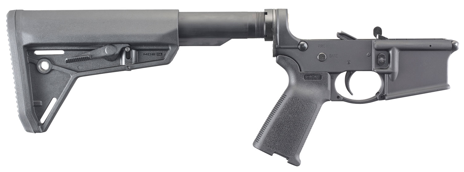 Ruger 8516 AR-556 Lower Multi-Caliber 7075-T6 Aluminum Black Anodized, Black Synthetic 6 Position Magpul MOE & Pistol Grip
