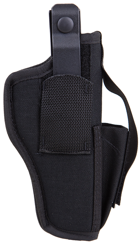 Blackhawk 40AM03BK Multi-Use Holster OWB Style made of Nylon with Black Finish, Mag Carrier & Belt Clip Mount Type fits 4.5-5