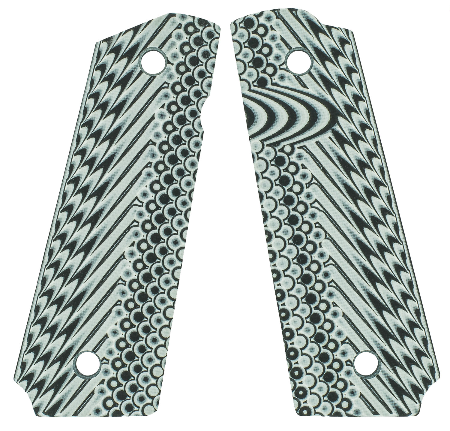 VZ Grips O2ZXA 1911 Operator II Grip Panels Aggressive Textured G10 Zebra B Tactical Shop B