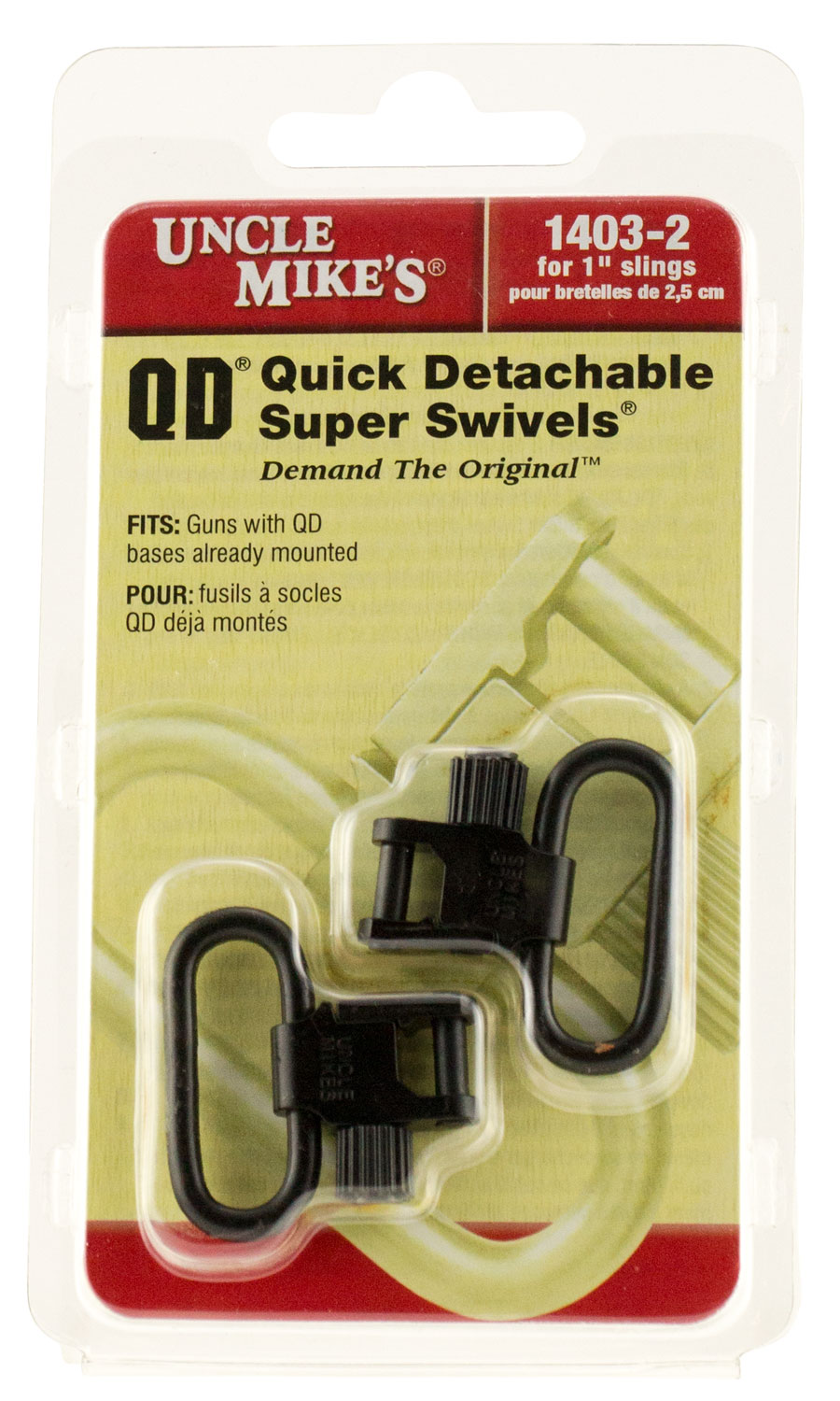 Uncle Mikes QuickDetach Swivel  <br>  Black 2 pk.