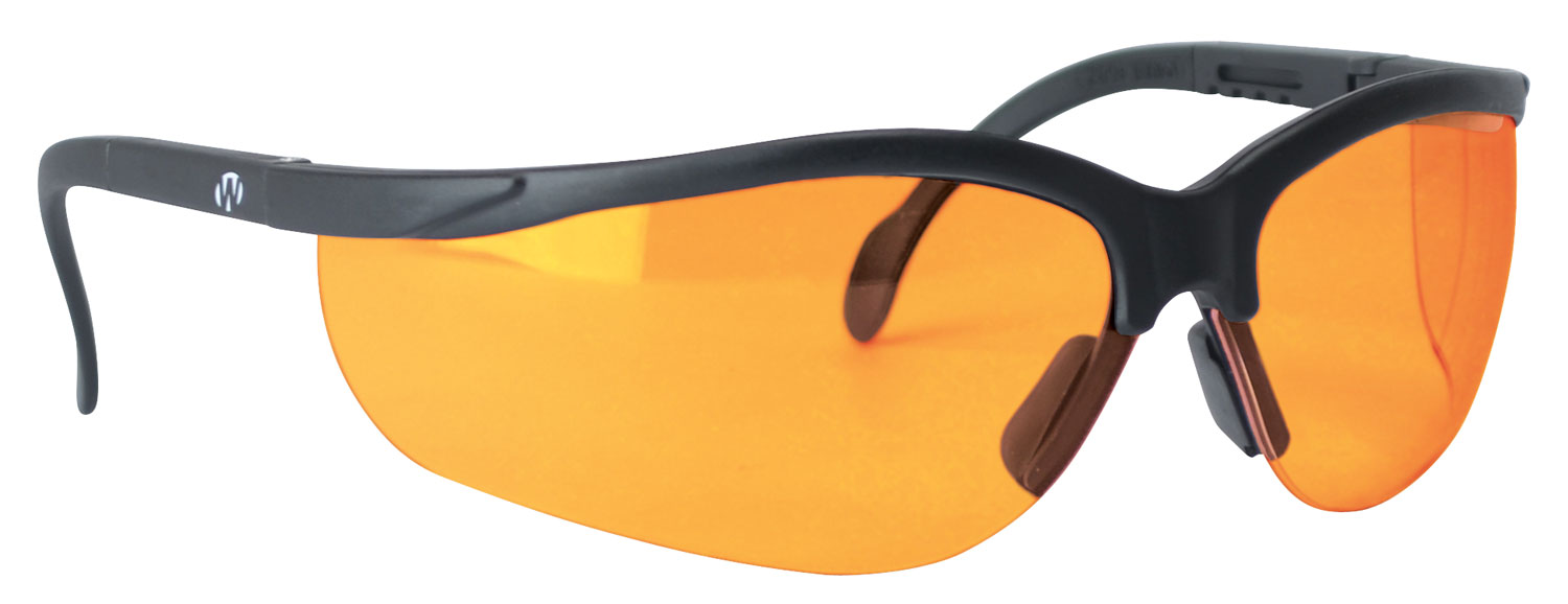 Walkers GWPAMBLSG Sport Glasses  99% UV Rated Polycarbonate Amber Lens with Black Half Frame & Rubber Nose Piece for Adults