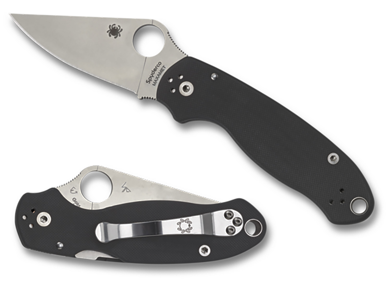 SPYDERCO PARA 3 G10 BLK PLAINEDGE