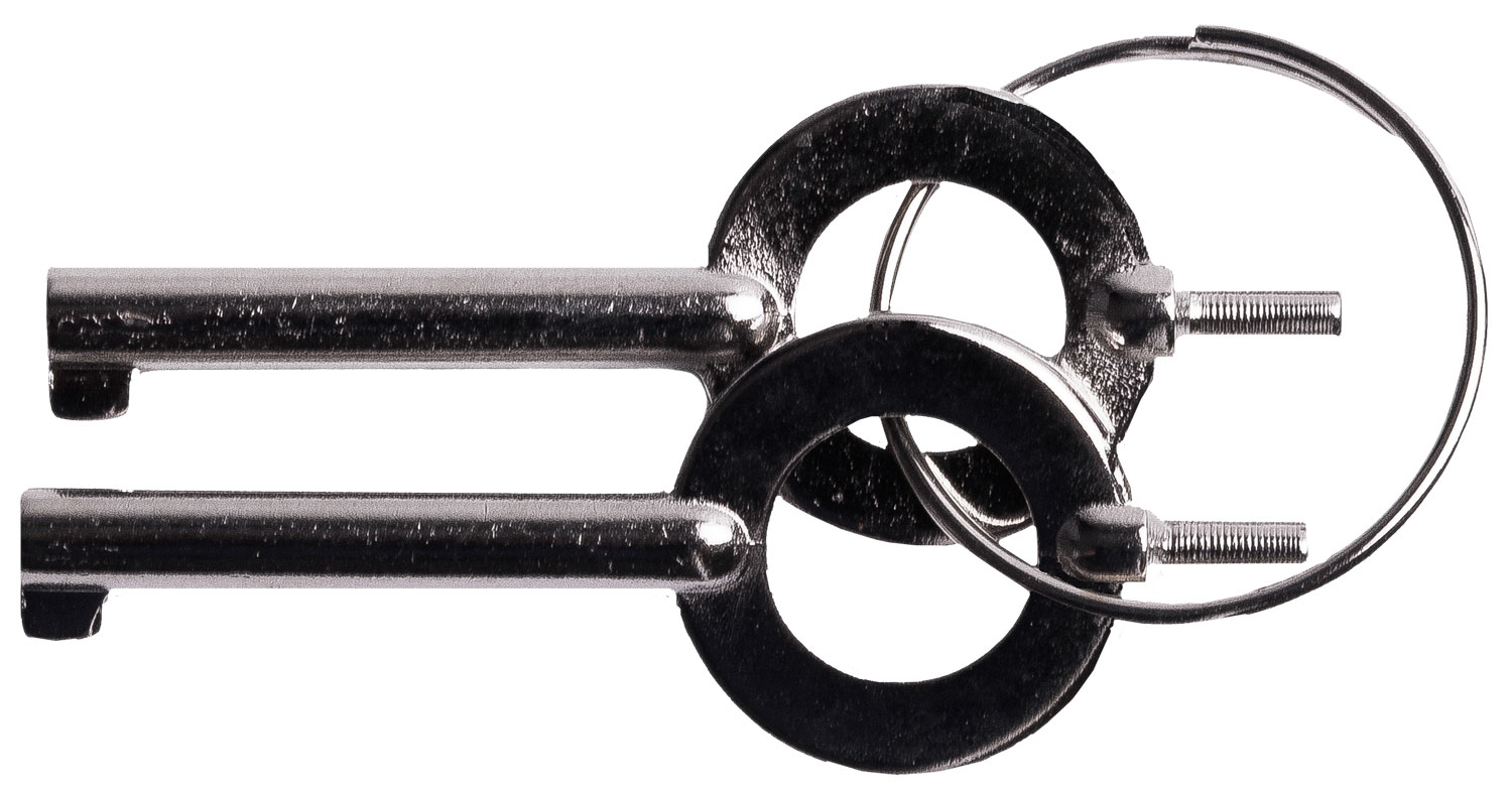 Uzi Accessories UZIKEYPAIR Handcuff Key Set Silver Metal
