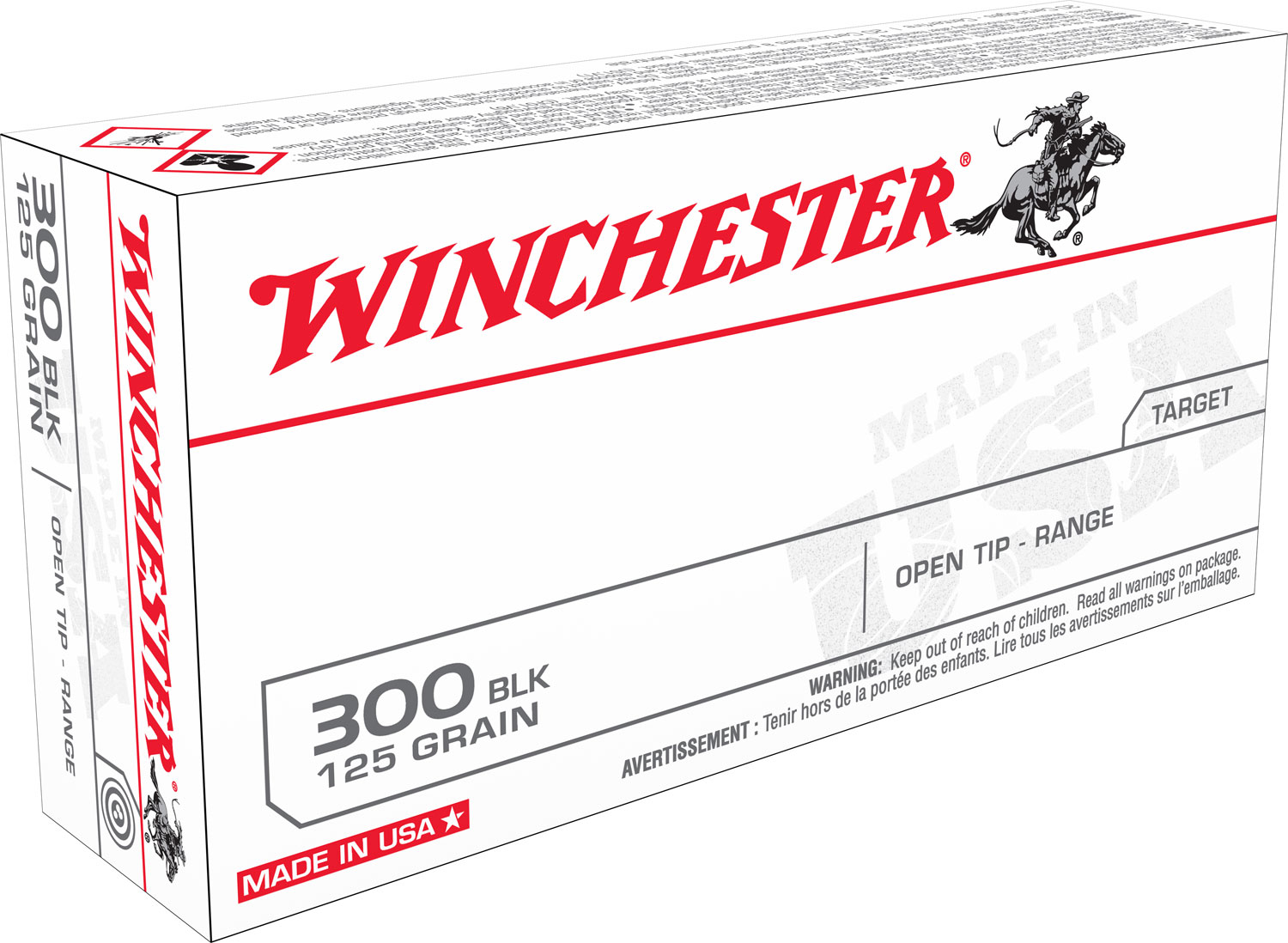 Winchester USA300BLK Best Value USA Rifle Ammo 300 Blackout AAC, FMJ