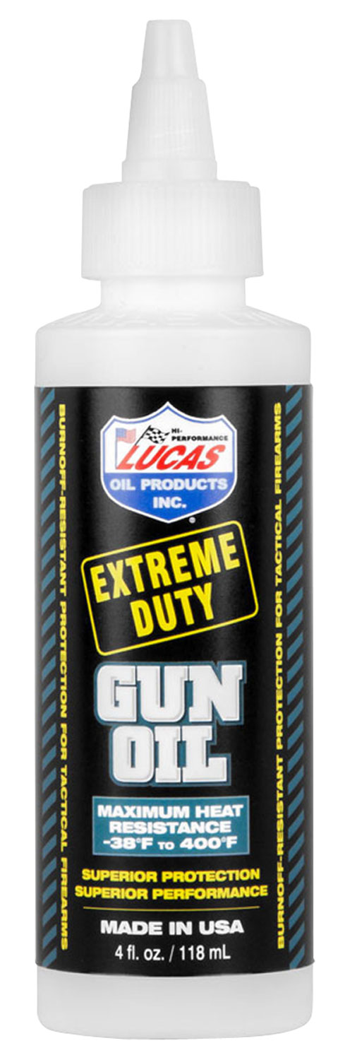 Lucas Oil 10877 Extreme Duty Gun Oil Against Heat, Friction, Wear 4 oz Squeeze Bottle