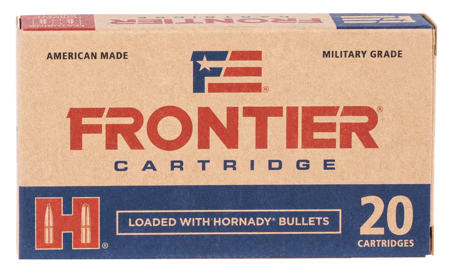 Frontier Cartridge FR140 Military Grade Centerfire Rifle 223 Rem 55 gr, Hollow Point Match 20 Per Box/ 25 Cs