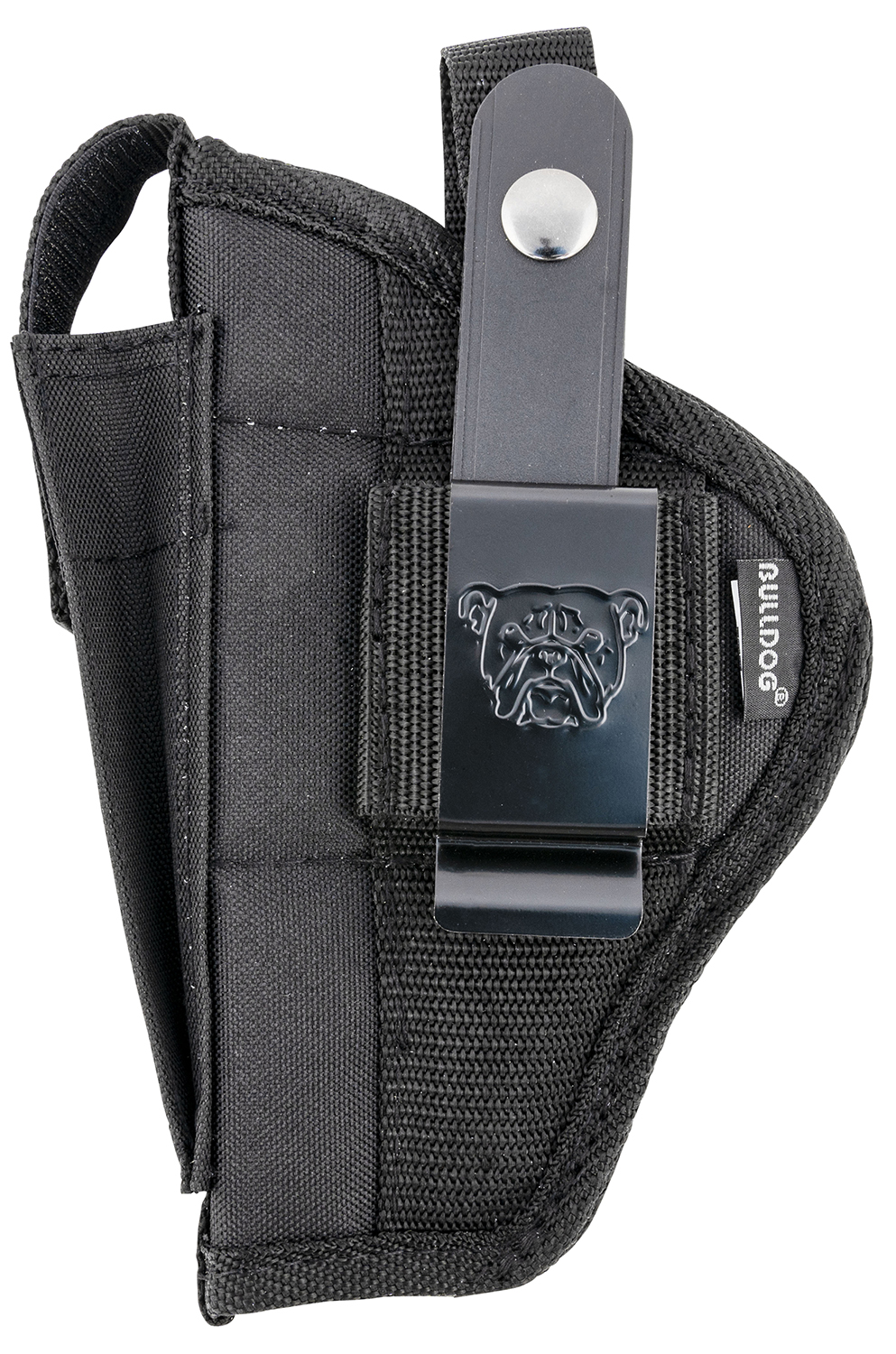 BULLDOG EXTREME SIDE HOLSTER BLACK W/MAG POUCH 2-4