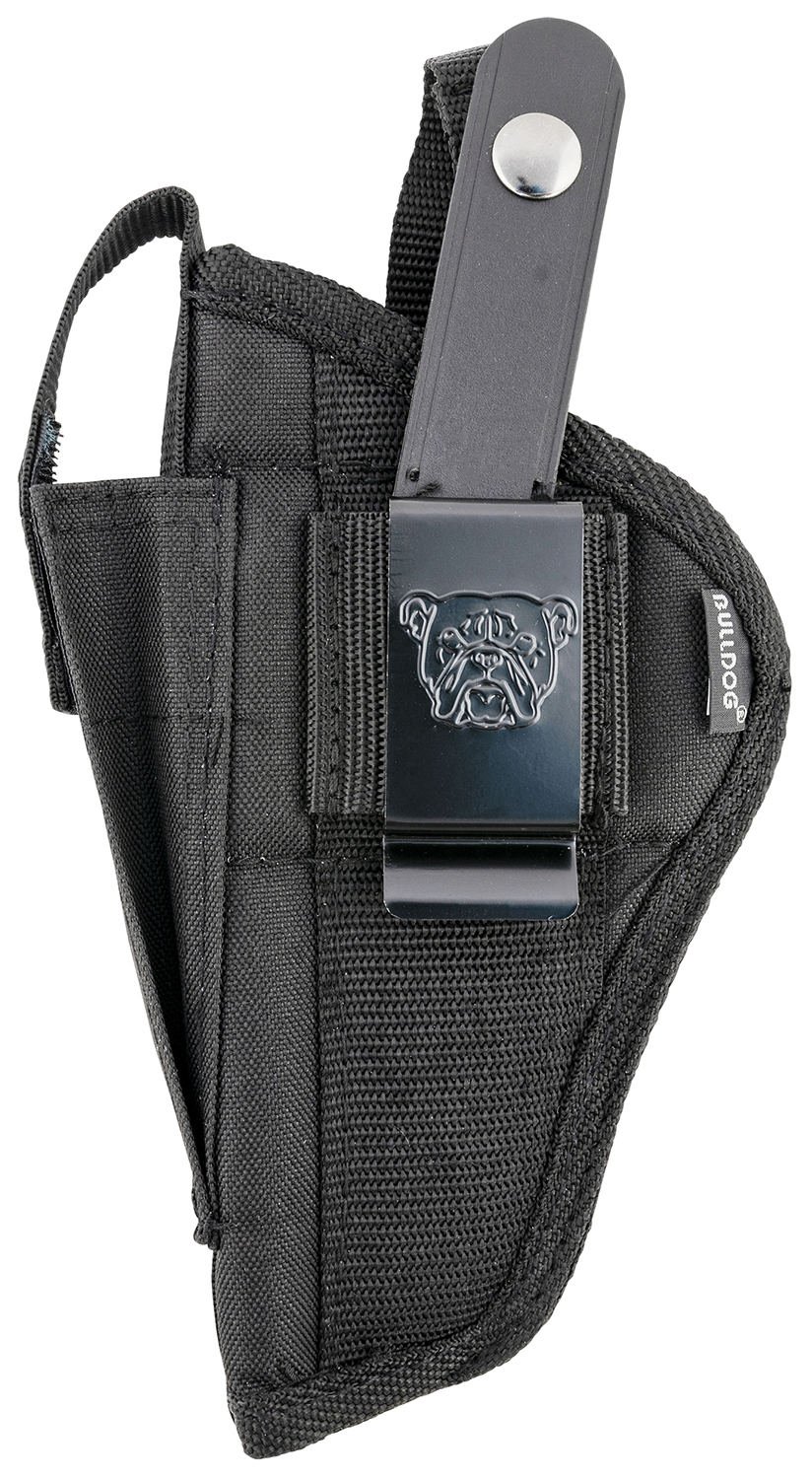 BULLDOG EXTREME SIDE HOLSTER BLACK W/MAG POUCH LARGE AUTOS