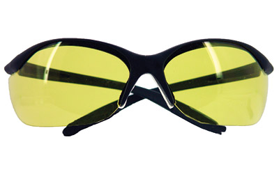 Howard Leight R01536 Uvex Vapor II Shooting Glasses Adult Amber Lens Anti-Fog Polycarbonate Black Frame