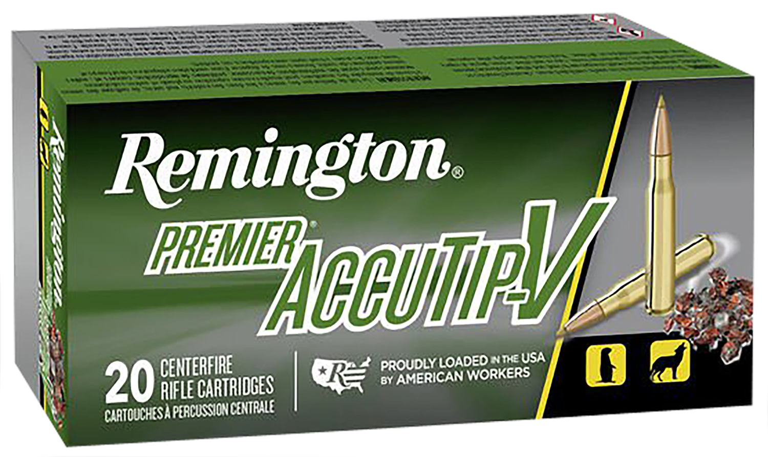 Remington Ammunition 29184 Premier  223 Rem 50 gr AccuTip-V Boat-Tail 20 Bx/ 10 Cs