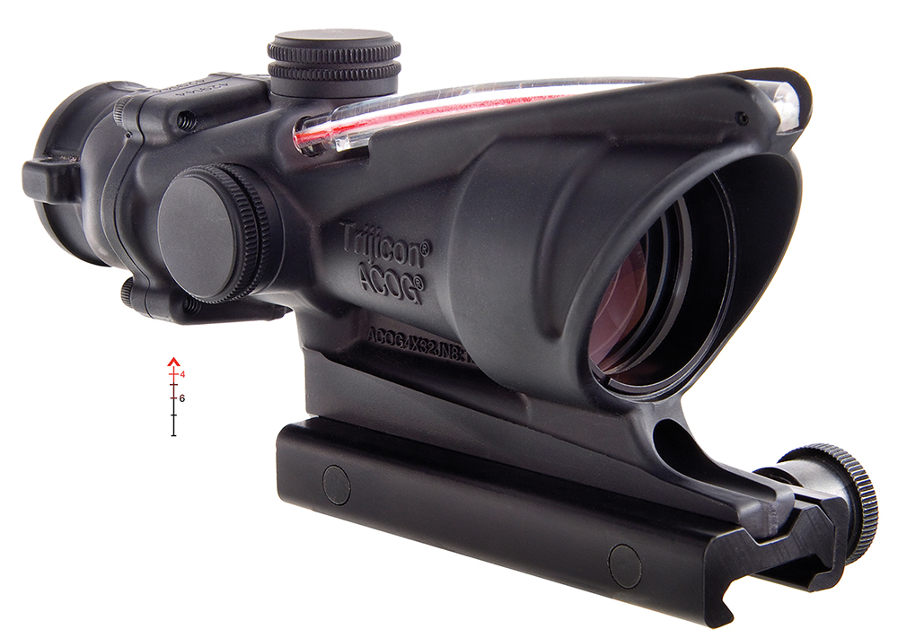 TRIJICON ACOG 4X32 W RED CHEV FLTTP
