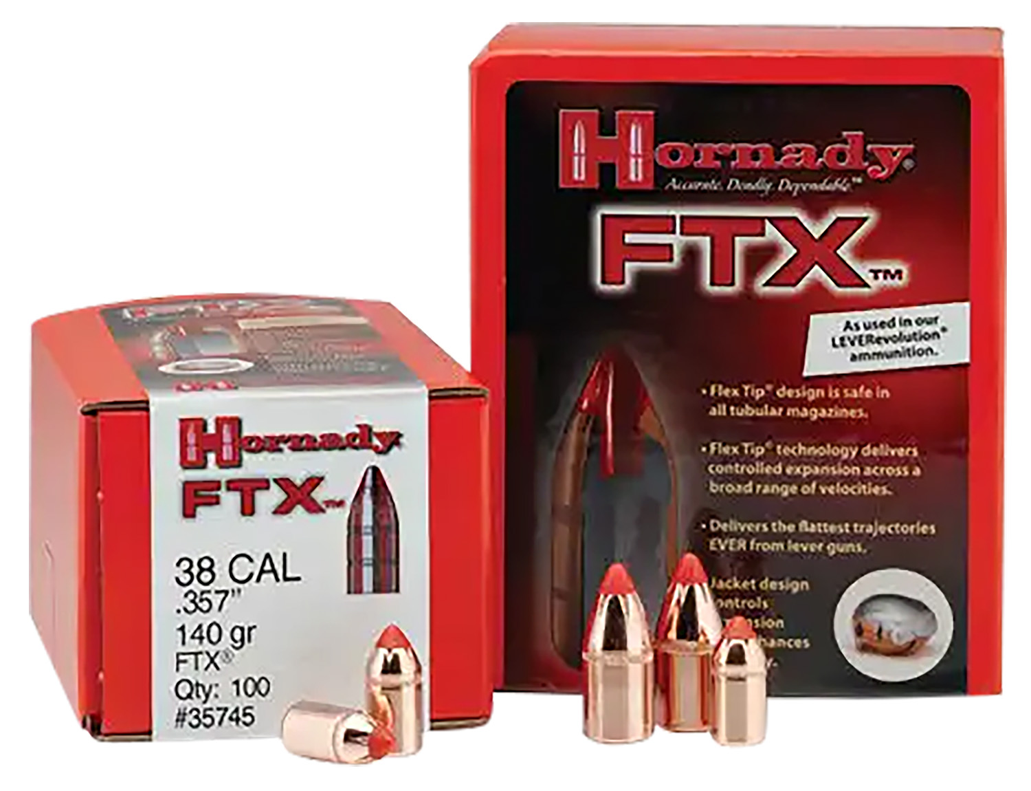 Hornady FTX Rifle Bullets .45 cal .452