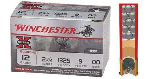 Winchester XB1200VP Super-X Shotgun Ammo 12 GA, 2-3/4 in, 00B, 9