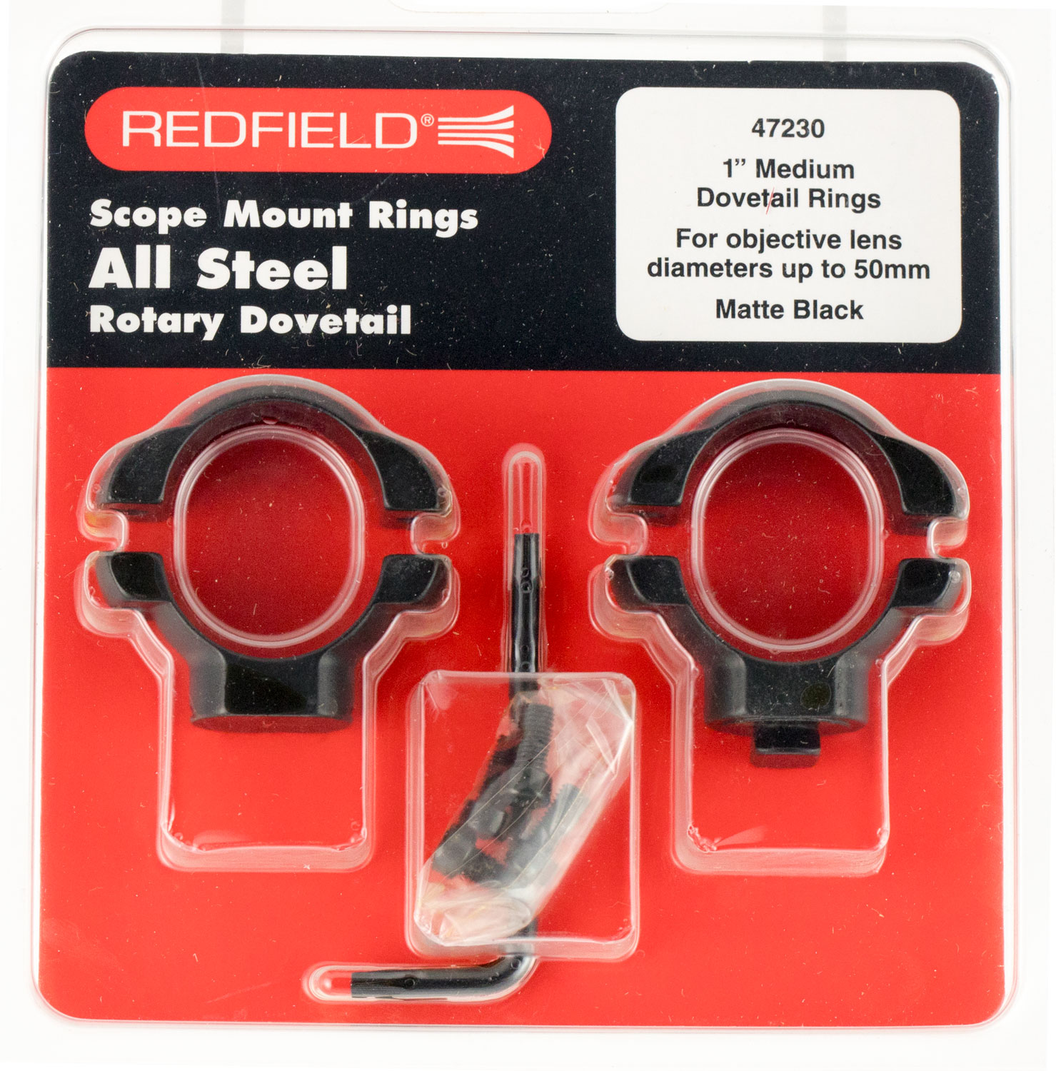 Redfield Mounts 47320 Aluminum Rings  Matte Black