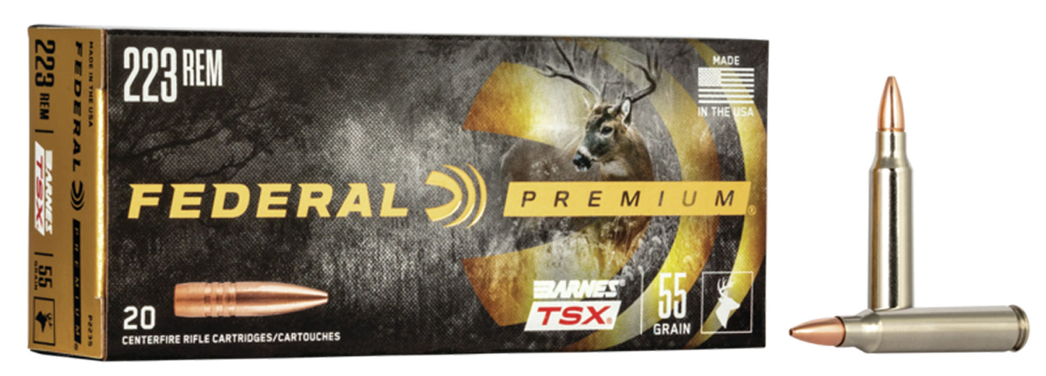Federal P223S Premium  223 Rem 55 gr Barnes Triple-Shock X 20 Bx/ 10 Cs