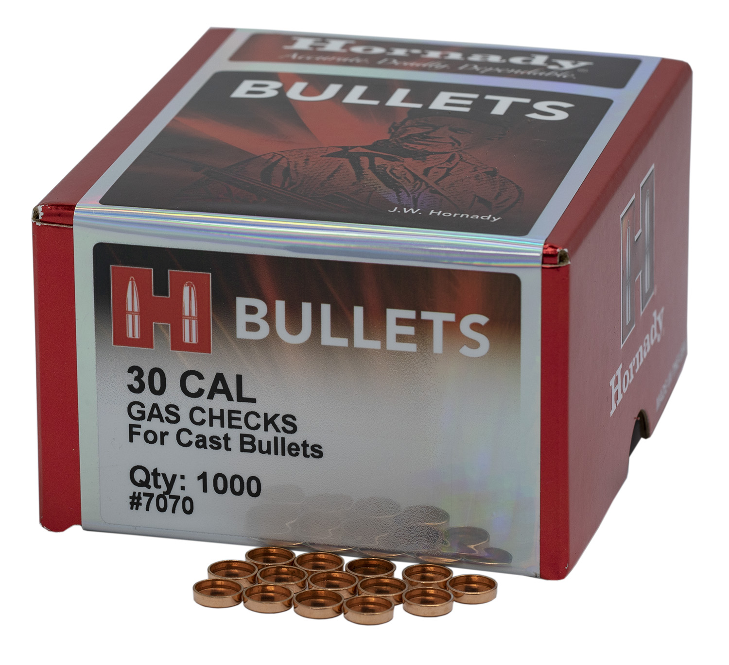 Hornady 7070 Crimp On Gas Checks 30 Cal Cast Bullets 1000 Per Box KC Hornady 7070 Crimp On Gas Checks 30 Cal Cast Bullets 1000 Per Box KC