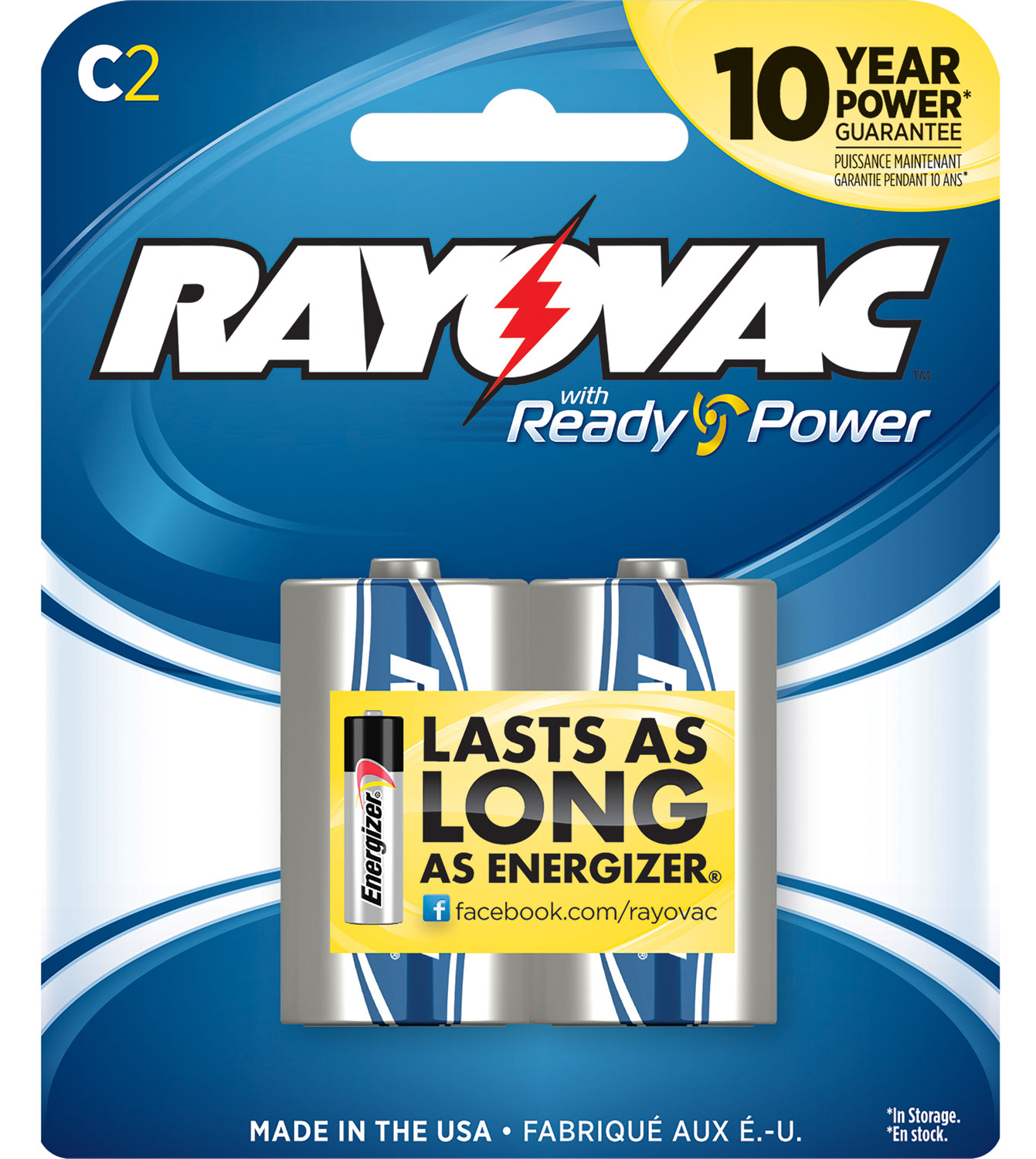 Rayovac 8142F C  1.5V Alkaline 8000 mAh 2 Pack