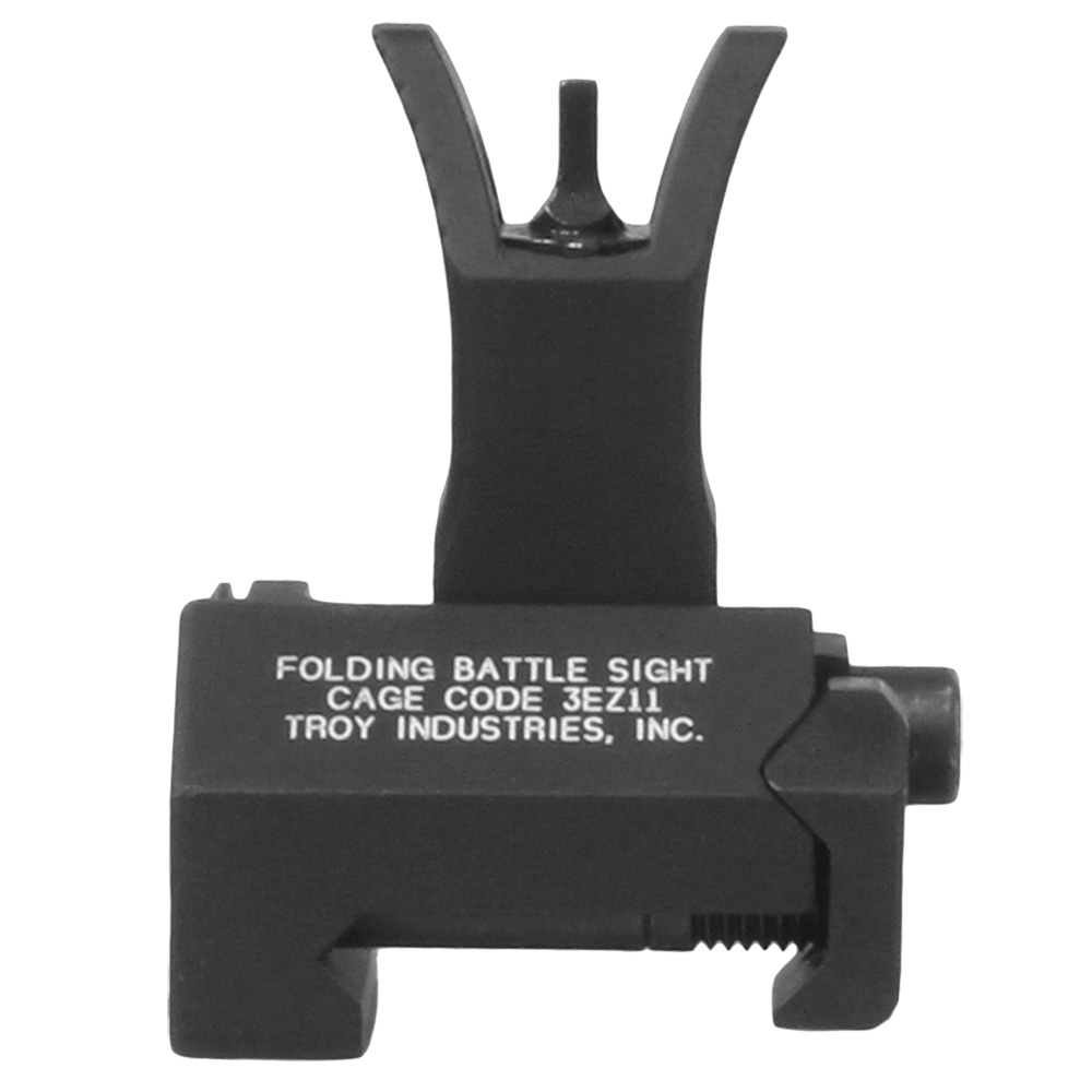 Troy Ind SSIGFBSFMBT00 BattleSight Front Sight Folding Black Black Hardcoat Anodized for M4, M16