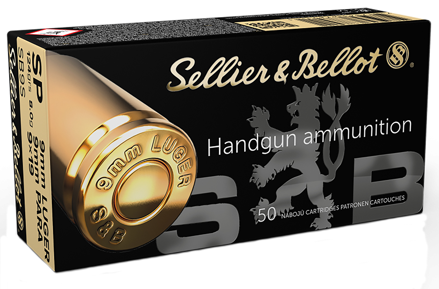 Sellier & Bellot SB9S Handgun  9mm Luger 124 gr Soft Point (SP) 50 Bx/ 20 Cs