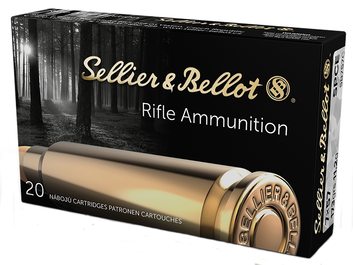 Sellier & Bellot SB757C Rifle  7x57mm Mauser 173 gr Soft Point Cut-Through Edge (SPCE) 20 Bx/ 20 Cs