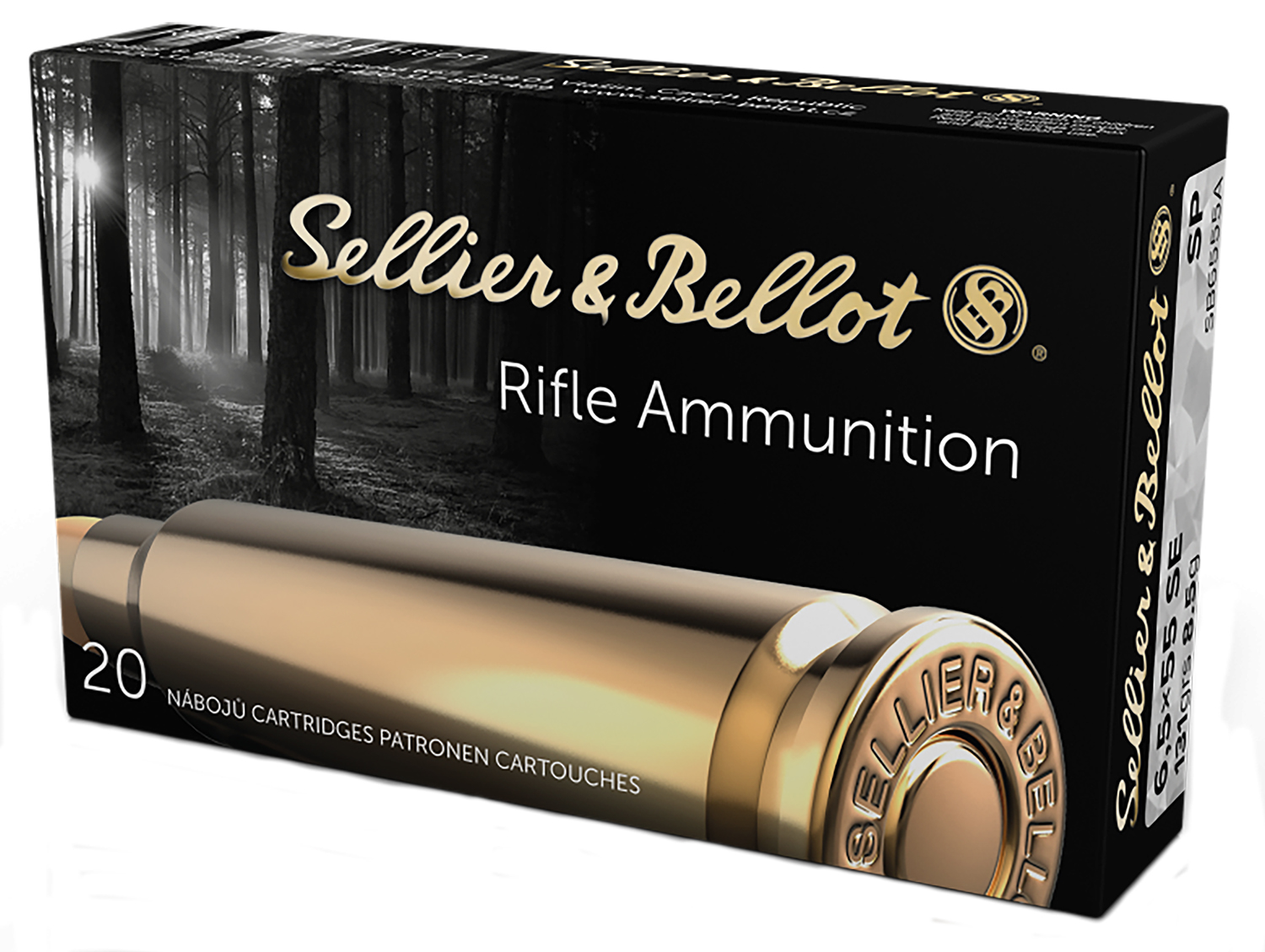 Sellier & Bellot SB6555A Rifle  6.5x55 Swedish 131 gr 2602 fps Soft Point (SP) 20 Bx/20 Cs