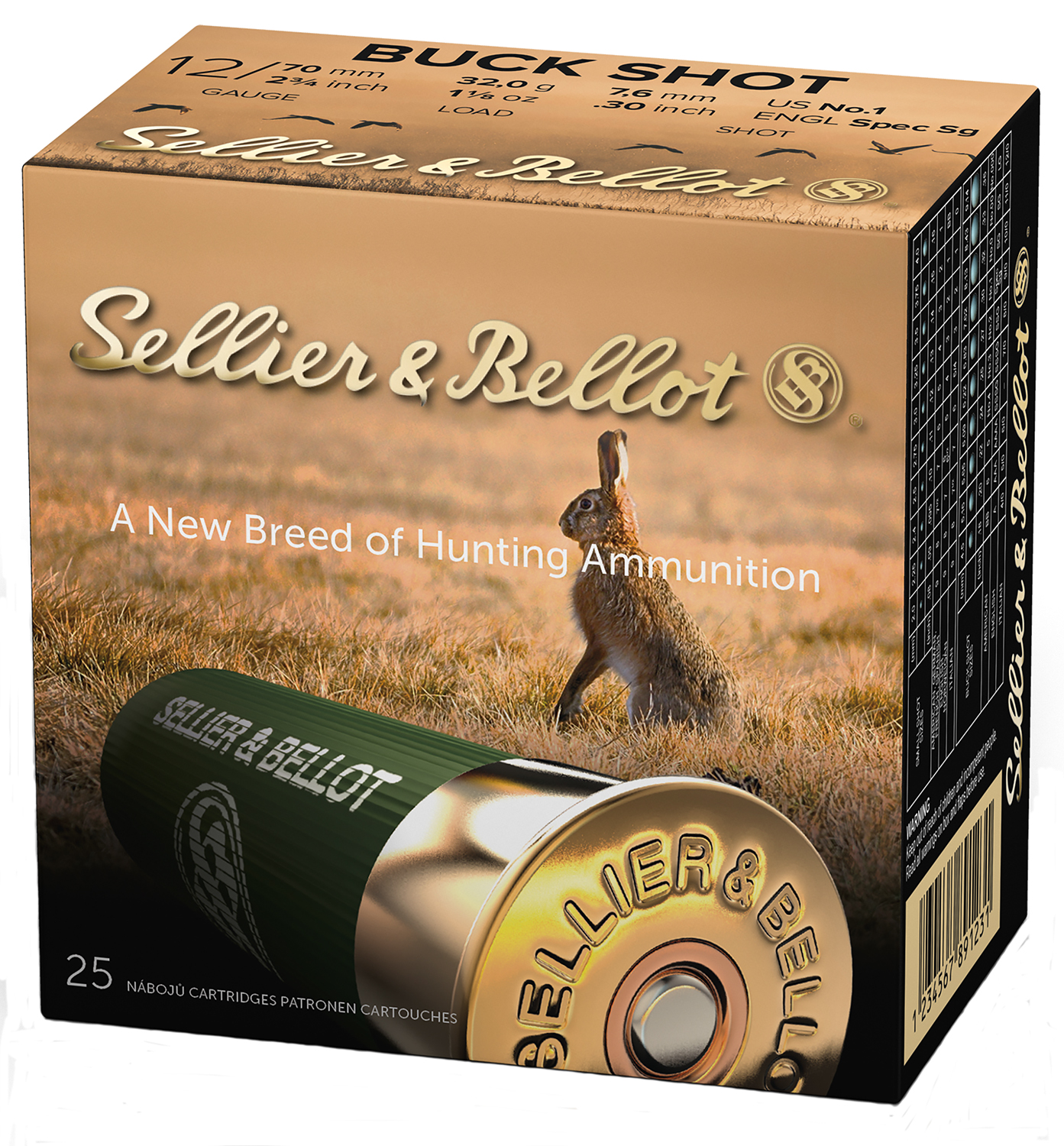 Sellier & Bellot SB12BSF Shotgun 12 Gauge 2.75