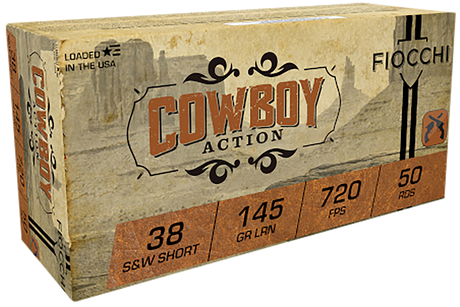 Fiocchi 38SWSHL Cowboy Action  38 S&W Short 145 gr Lead Round Nose (LRN) 50 Bx/ 20 Cs