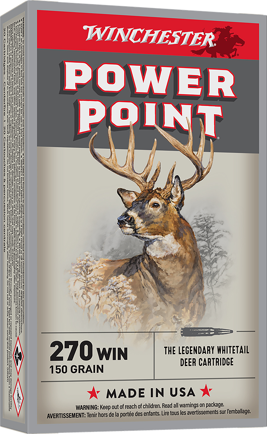 WINCHESTER SUPER-X 270WIN 150G POWER POINT 20RD 10BX/CS