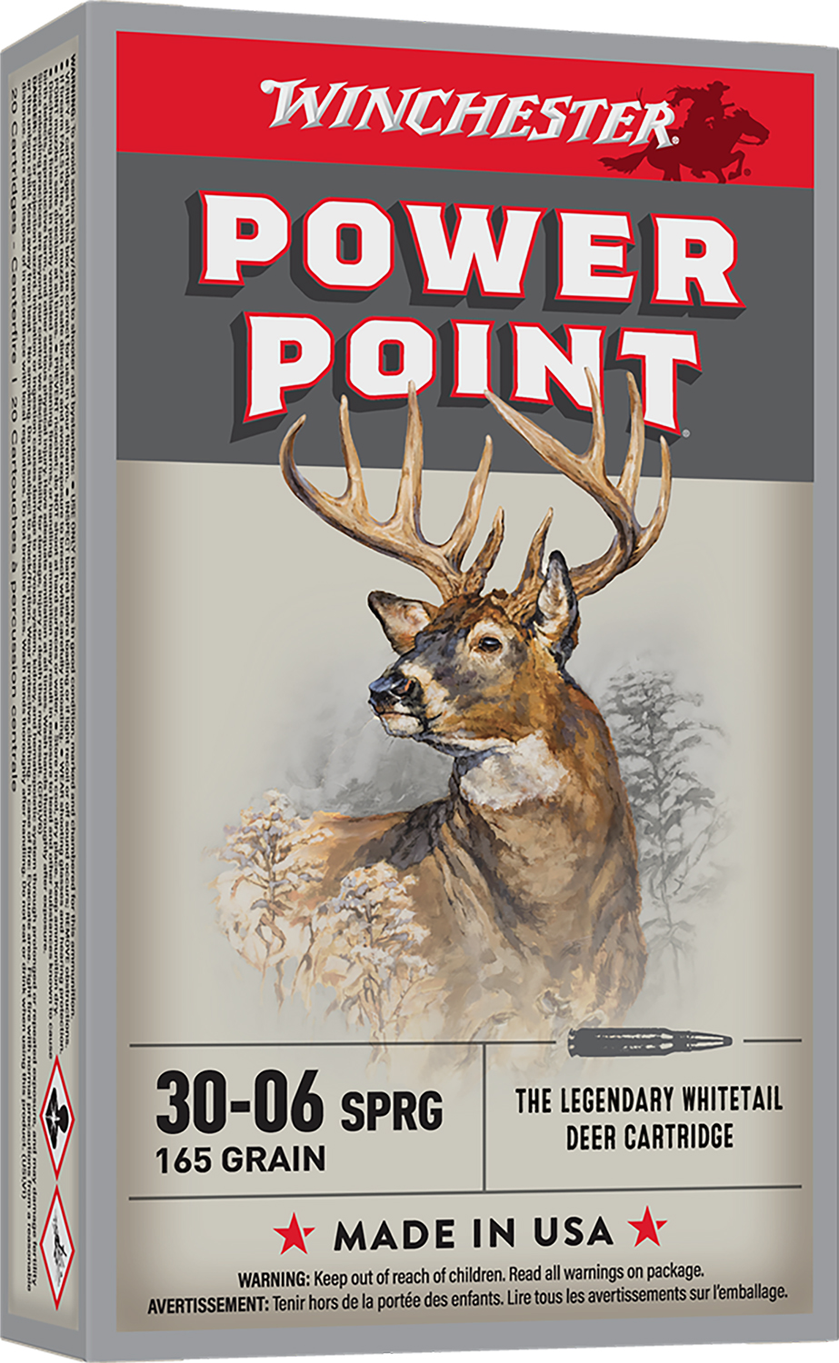 Winchester X30065 Super-X Rifle Ammo 30-06 SPR, PSP, 165 Grains