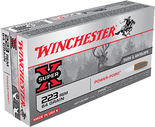 WINCHESTER SUPER-X 223 REM 64GR POWER POINT 20RD 10BX/CS