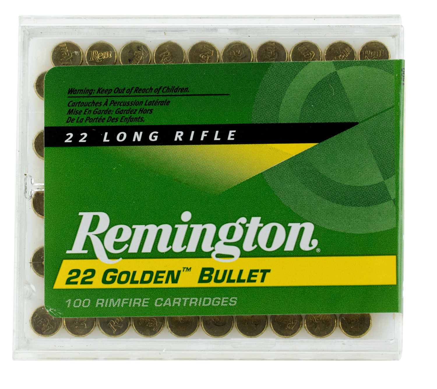 Remington Ammunition 21276 Golden Bullet  22 LR 40 gr Plated Lead Round Nose 100 Per Box/ 50 Cs