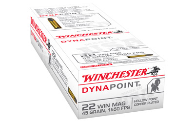 Winchester Ammo USA22M USA Dynapoint 22 WMR 45 gr Copper Plated Hollow Point (CPHP) 50 Bx/ 40 Cs