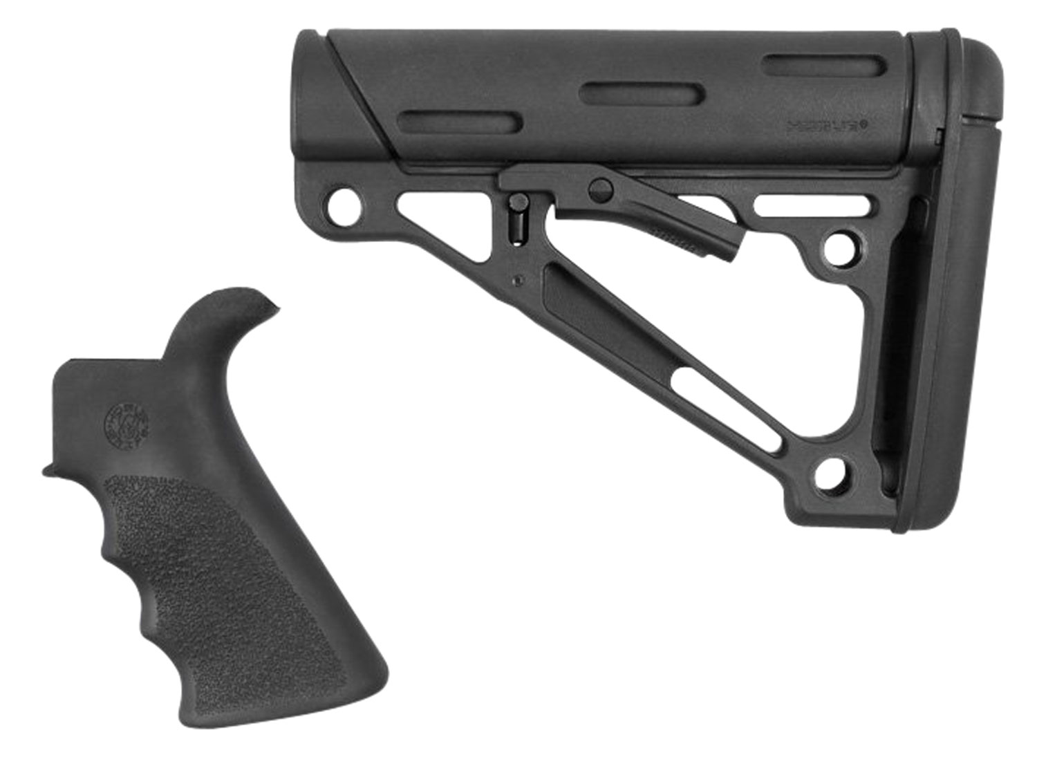 HOGUE AR-15 GRIP & OVERMOLDED COLLAPSIBLE STK MIL-SPEC BLK