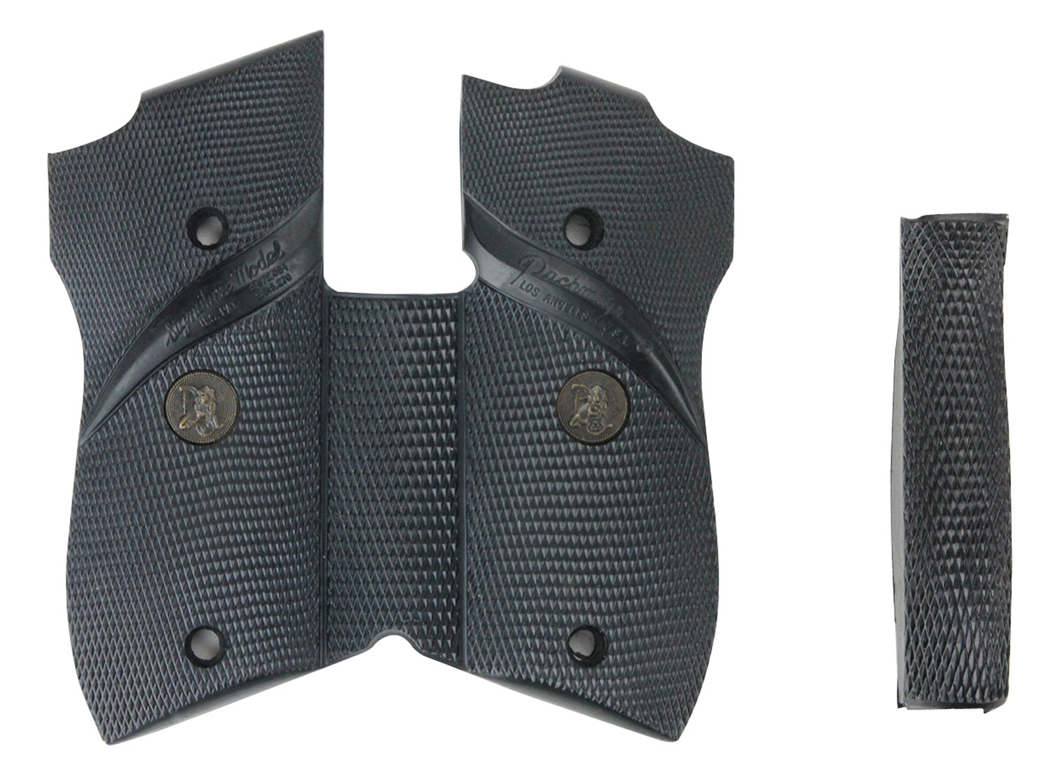 Pachmayr 03306 Signature Grip Wraparound Checkered Black Rubber with Backstrap & Finger Grooves for S&W 39, 439, 539 & 639