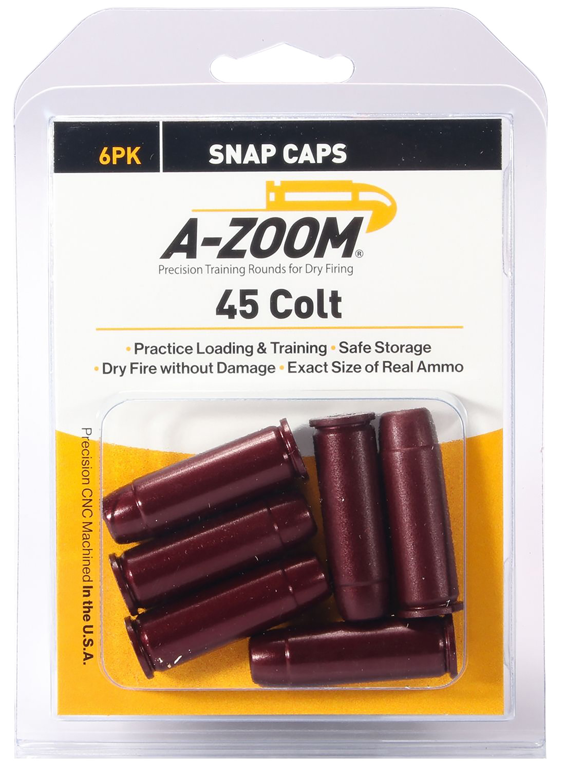 A-Zoom Metal Snap Caps .45 Colt 6/ct