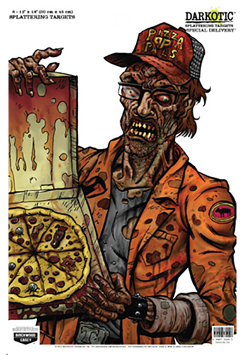 Birchwood Casey 35650 Darkotic  Zombie Pizza Delivery Hanging Paper Target 12