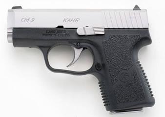 Kahr CM9 Pistol  <br>  9mm 3.1 in. Two Tone Black and Stainless 6 rd.