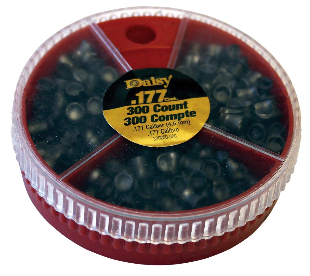 Daisy 987781406 Dial-A-Pellet  .177 Pellet Lead Flat Nose/Pointed/Hollow Point 300 Per Tin