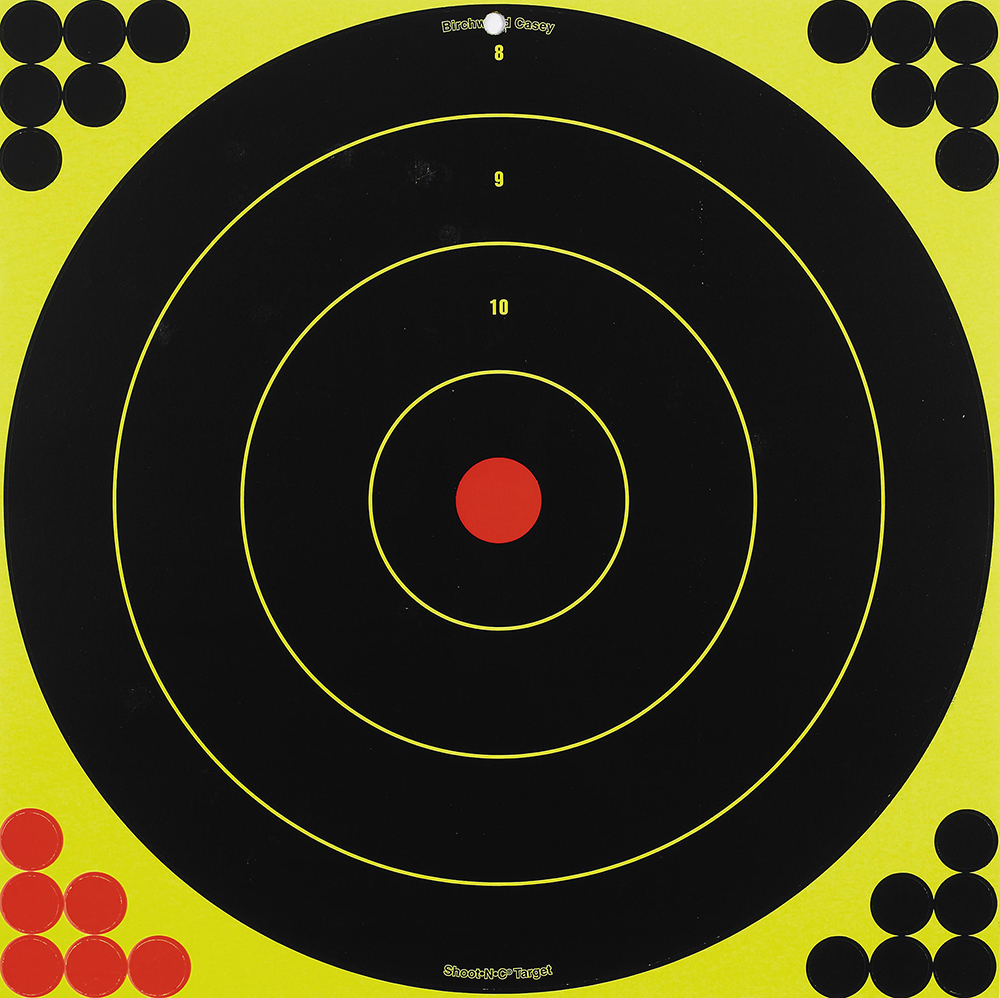 Birchwood Casey 34185 Shoot-N-C  Self-Adhesive Paper Bullseye Black/Yellow 5 Pack