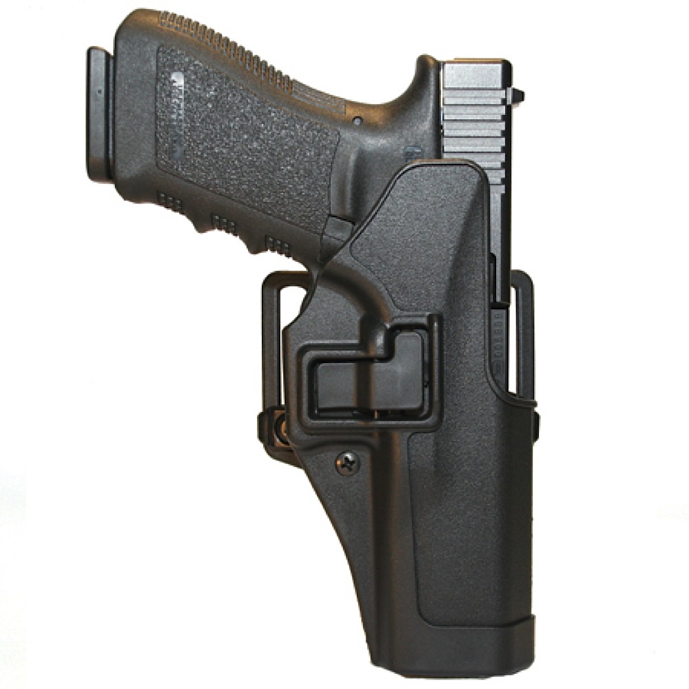 Blackhawk 410530BKR Serpa CQC OWB Matte Black Polymer Fits Glock 29/30/39 Belt Loop/Paddle Mount Right Hand